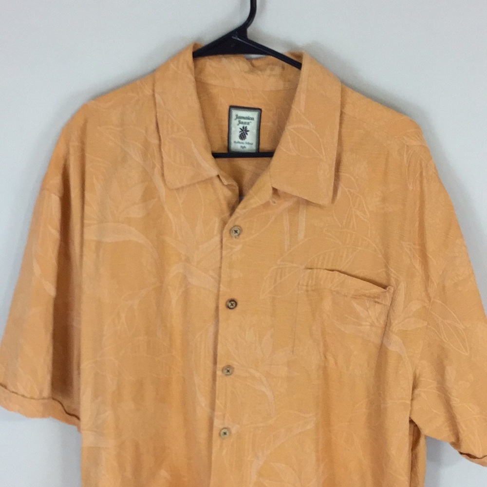Jamaica Jaxx Orange Casual Button Down Shirt